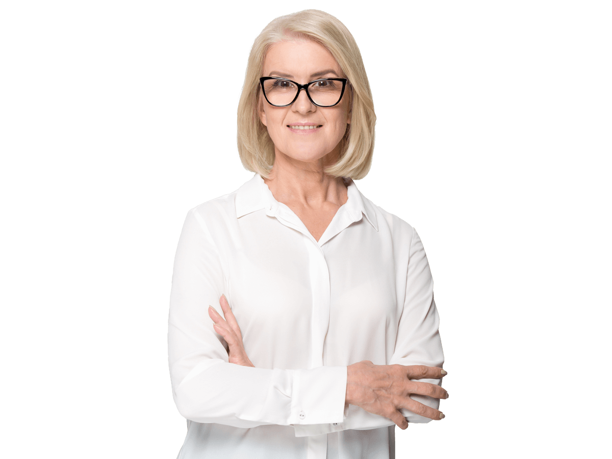 Contract translation services, Beautiful confident mature middle aged businesswoman in glasses looking at camera