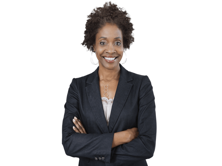 Certified Fijian translation services, Portrait of an African American business woman with arms 